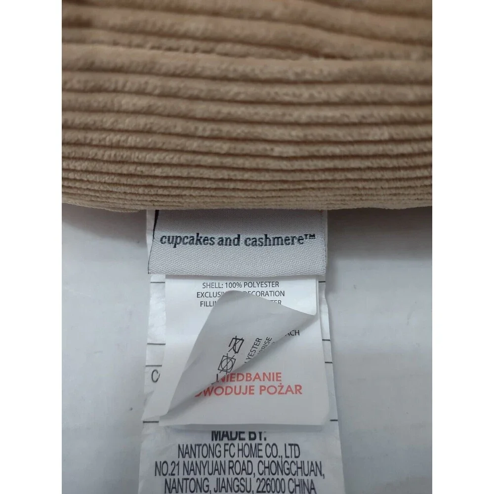 Cupcakes And Cashmere Corduroy Gingerbread Man Pillow 16" - Picture 4 of 6